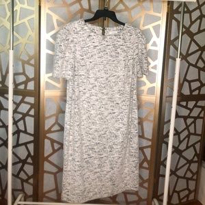 Calvin Klein Black & White Tweed Sheath Dress